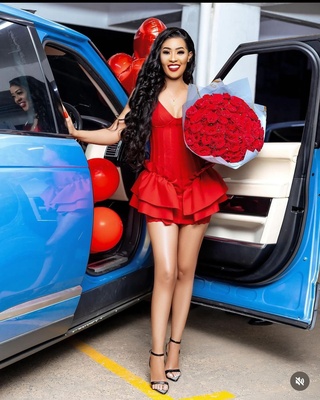 @iam_kareh 😍 looking gorgeous in our red Florence dress