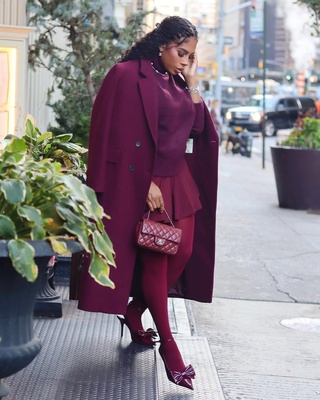 Burgundy Trench Coat