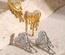 Icy heart earrings Gold