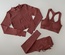 Venus 3 Piece Set Brown (Bra + Shirt + Short)