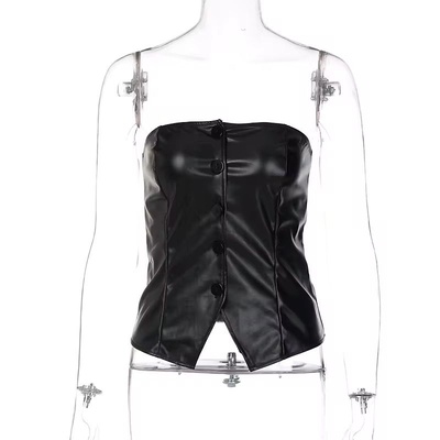 Katrina Leather Top