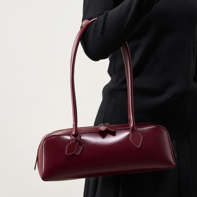 Satchel Shoulder Bag (Burgundy)