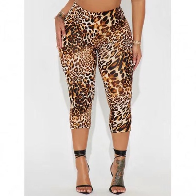 Leopard Capri Pants (Large)
