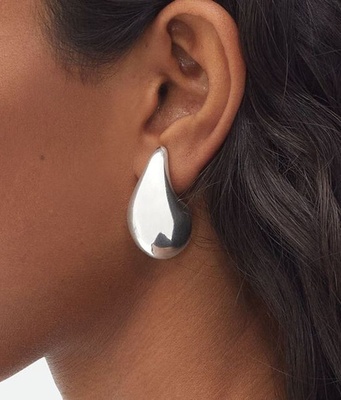 Midi Teardrop earrings (Silver)